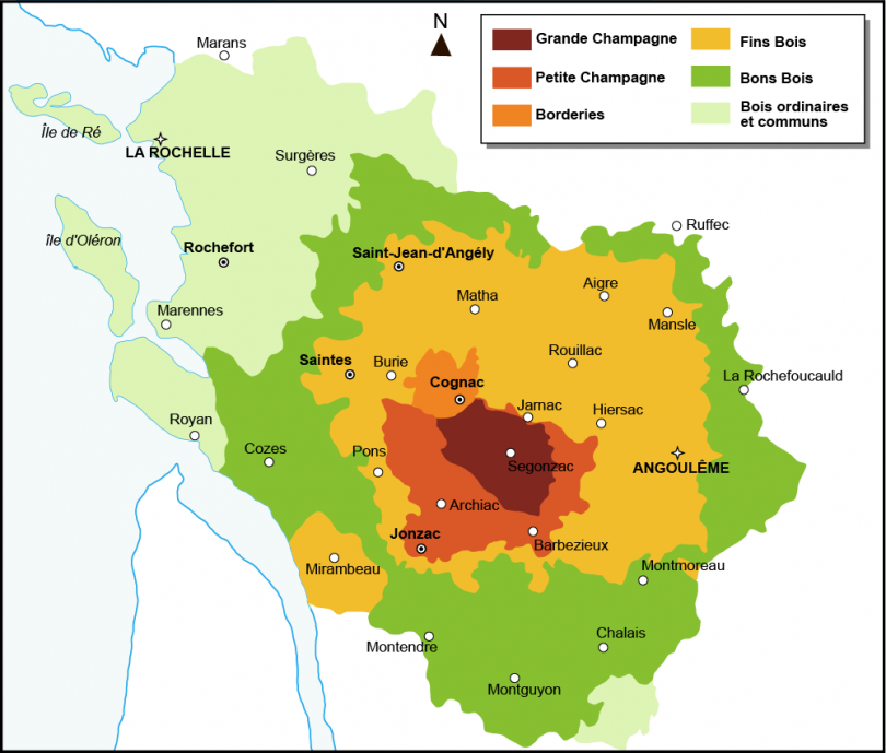 Oui Cognac : 6 AOC cognac areas