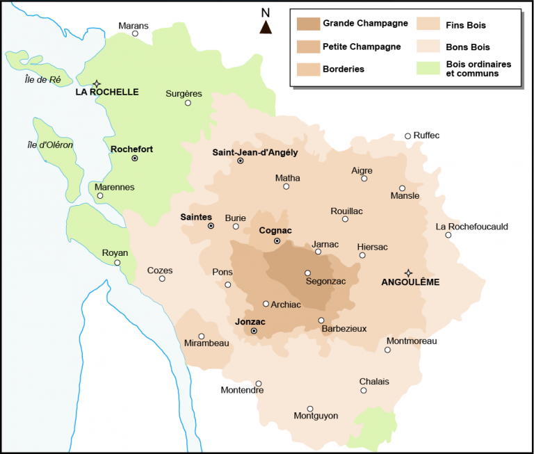 The cognac crus : discover the 6 AOC cognac areas and the Cognac ...