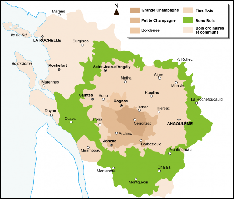 The cognac crus : discover the 6 AOC cognac areas and the Cognac ...