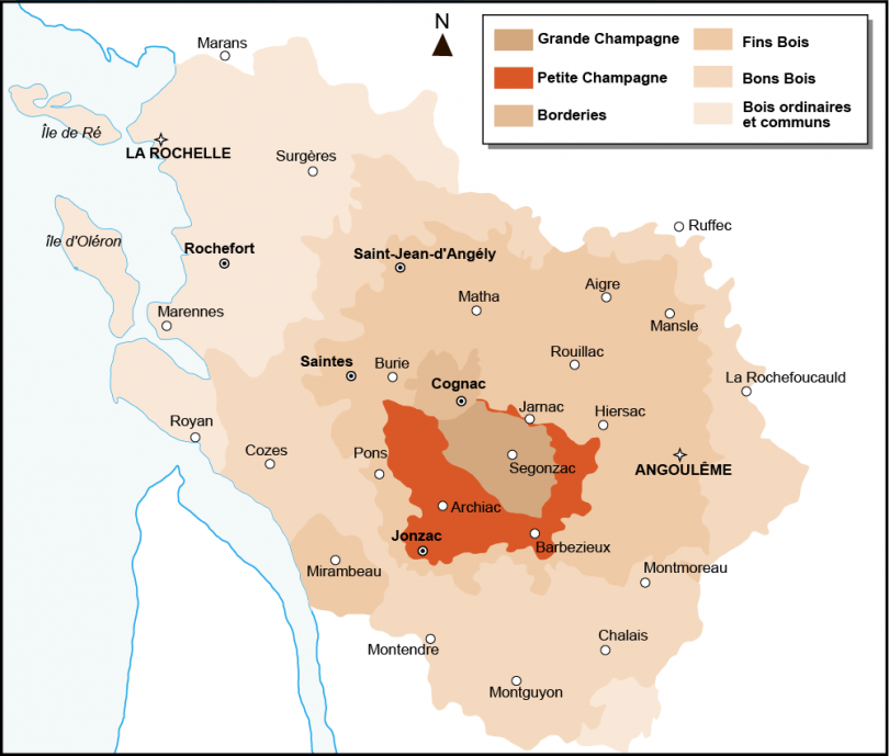 The cognac crus : discover the 6 AOC cognac areas and the Cognac ...