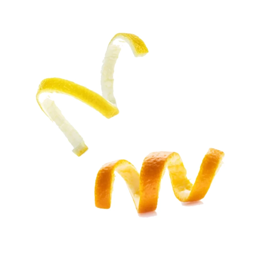 yellow lemon zest & orange zest