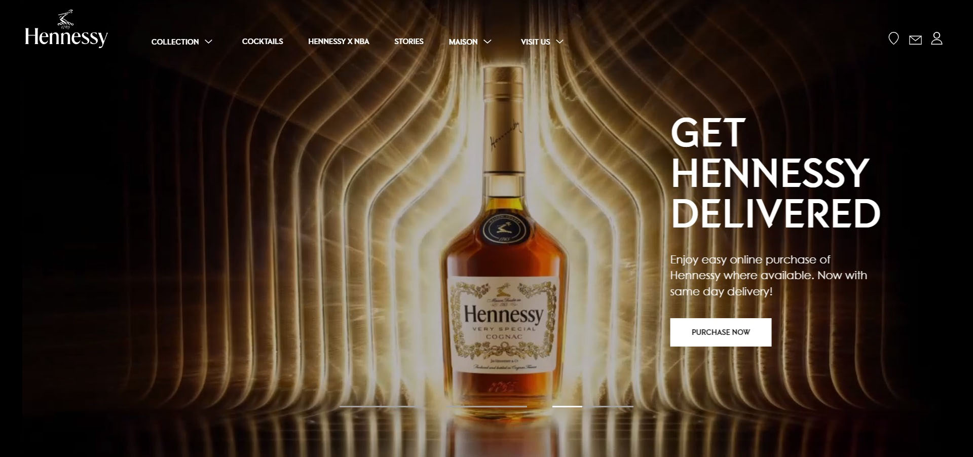 Hennessy website: homepage