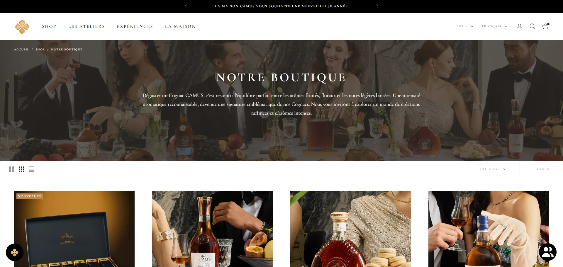 Camus cognac website
